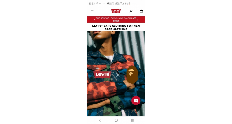  Levi's 同潮牌猿人 Bape Crossover 