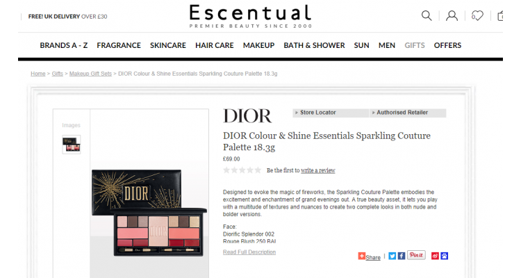 DIOR Sparkling Couture 彩妝盤