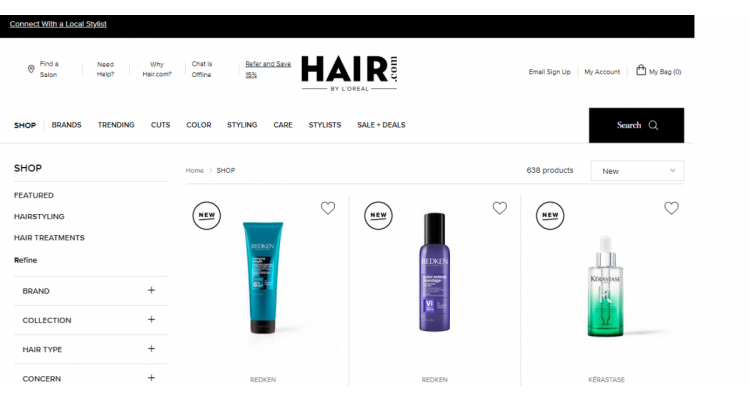 hair.com 美髮護髮訂單滿$70立減$20