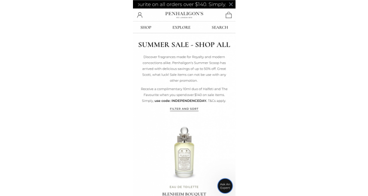 Penhaligon’s特價