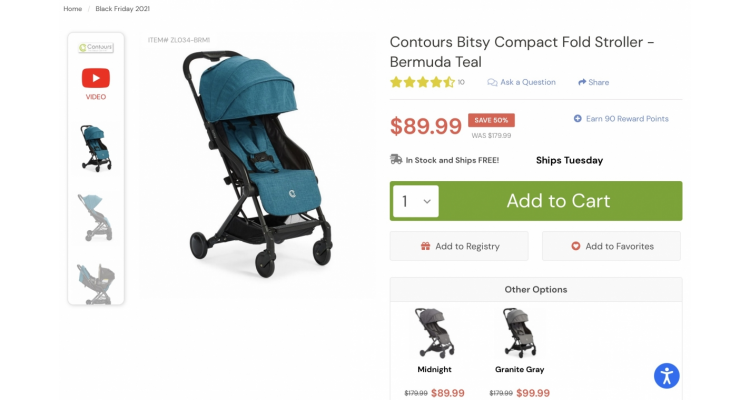 Fold stroller 50% off