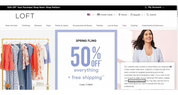 LOFT: 50% Off + Free Shipping