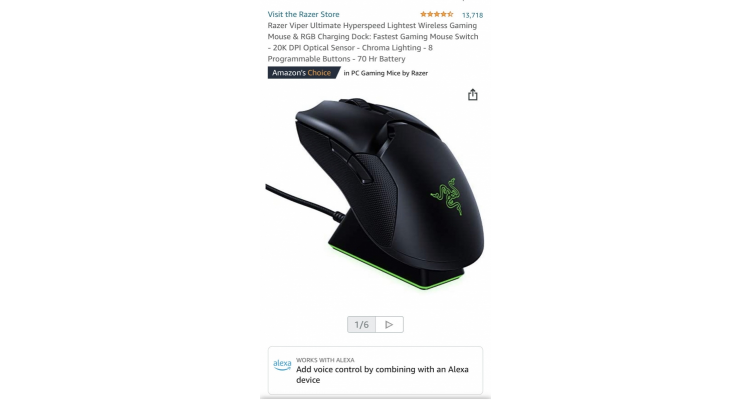 Razer 毒蝰無線版遊戲滑鼠