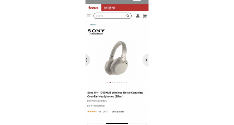 Sony WH-1000XM3 主動降噪無線耳機特價