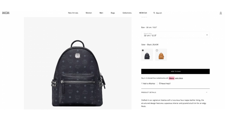 mcm Stark Side Studs Backpack