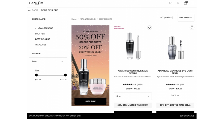 LANCOME cyber Monday sale