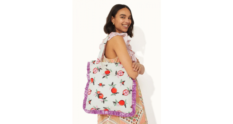 Pomegranate Frill Tote