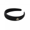 CIRCLE LOGO SATIN HAIR BAND (BLACK)