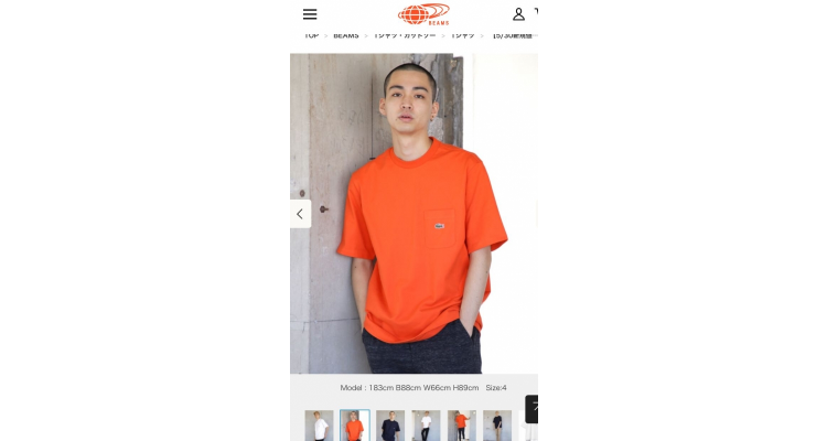 LACOSTE × BEAMS / 別注 Tシャツ