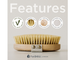 Hydrea London 專業櫸木身體刷與仙人掌纖維刷毛 - 硬強度