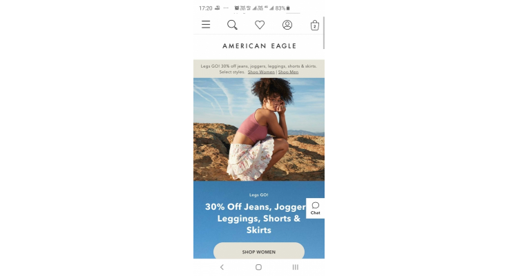 American Eagle 網站限褲款 7折優惠