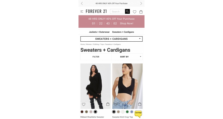 Forever21.com 5折