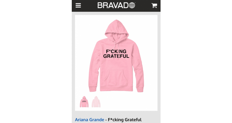 Bravado限定thank u next hoodie