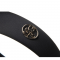 CIRCLE LOGO SATIN HAIR BAND (BLACK)