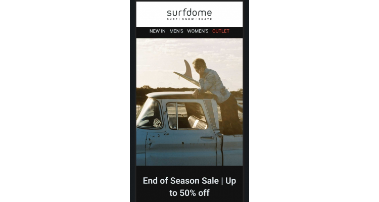 Surfdome 最後機會季尾促銷低至五折