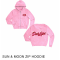 dua lipa粉紅zip hoodie