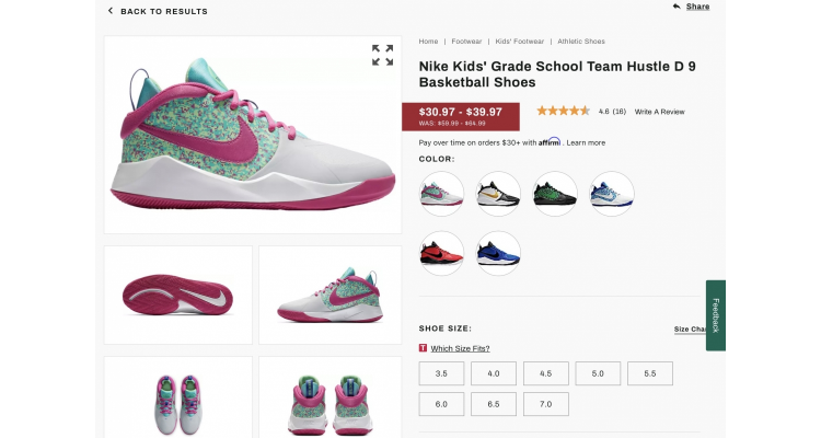 Nike kid basketball shoes 35%off