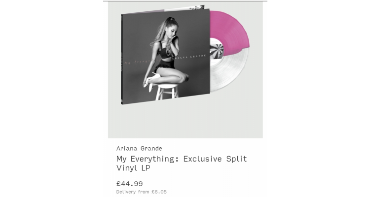 ariana grande限量版my everything黑膠