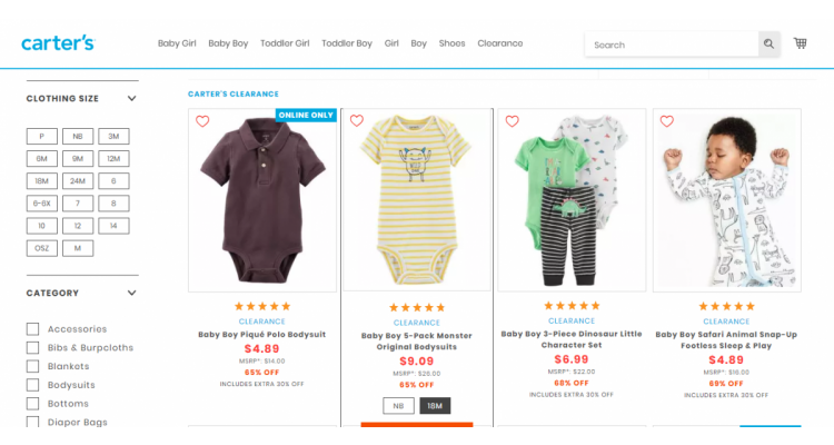 Carter’s clearance sale