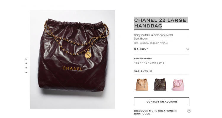 CHANEL 22 LARGE HANDBAG