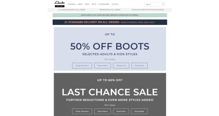 Clarks Outlet Up to 50%off Boots