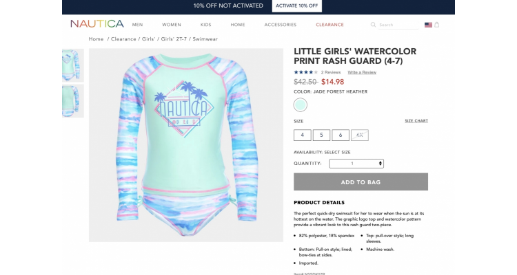 Little girl swimwear 70%off