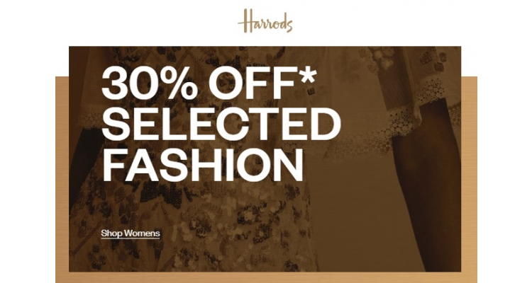 Harrods 30%off