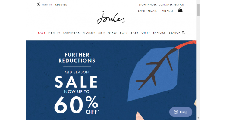 Joules 童裝季中低至3.5折大促