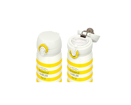 THERMOS 膳魔師保溫瓶黃色條紋 JNL-403-YBD 400ml