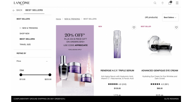 LANCÔME全場20%off