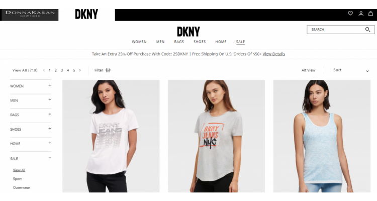 DKNY 低至3折+額外7.5折