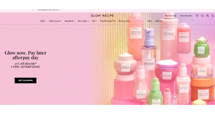 Glow Recipe 美國官網Afterpay Day八折