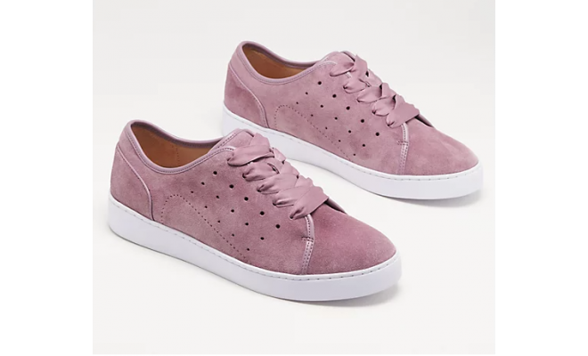全新 Vionic Suede Lace-Up Sneakers - Keke - 女款健走鞋 隱藏矯正足弓支撐 US7.5 / UK5.5 / EU38.5 / 24.5cm
