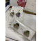 日本Beloved color m-Heart ear ring & SAKURA : Triple ear ring