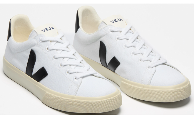 VEJA- CAMPO CANVAS WHITE BLACK [平行進口]