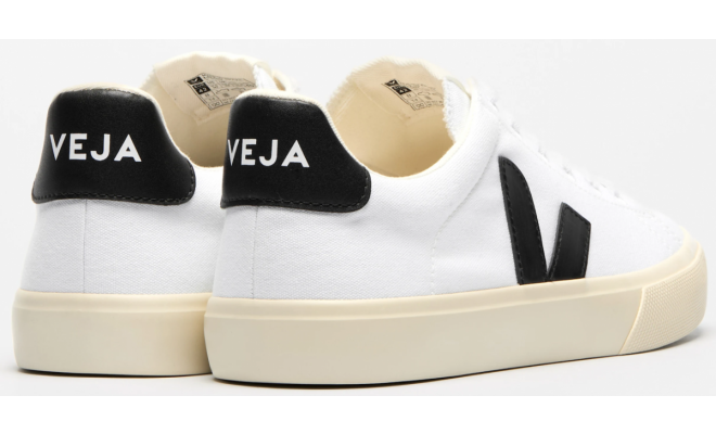 VEJA- CAMPO CANVAS WHITE BLACK [平行進口]
