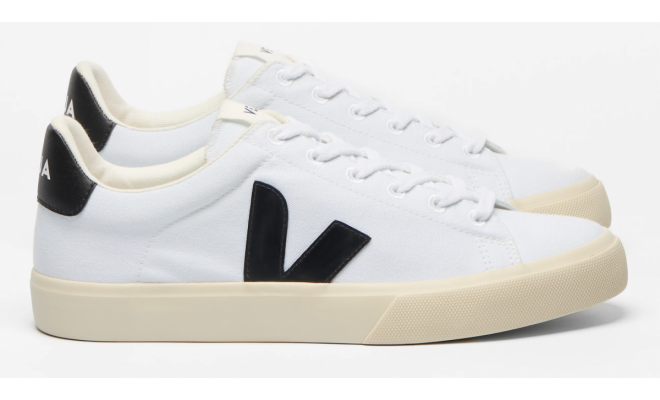 VEJA- CAMPO CANVAS WHITE BLACK [平行進口]