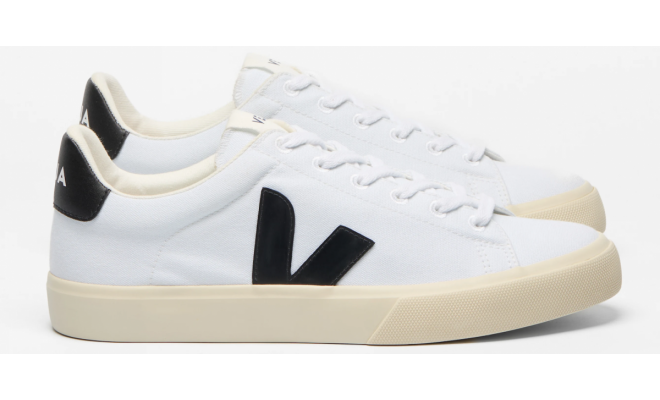 VEJA- CAMPO CANVAS WHITE BLACK [平行進口]