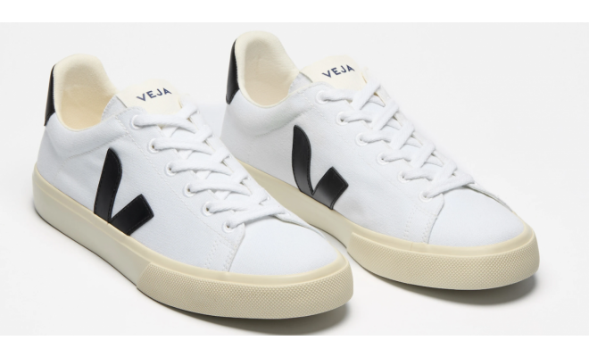 VEJA- CAMPO CANVAS WHITE BLACK [平行進口]