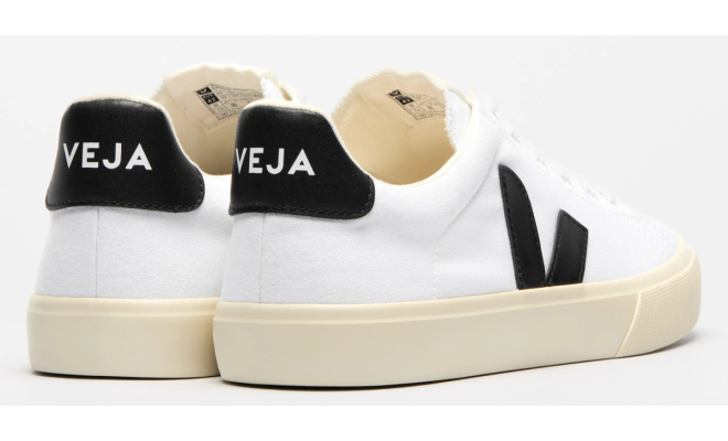 VEJA- CAMPO CANVAS WHITE BLACK [平行進口]