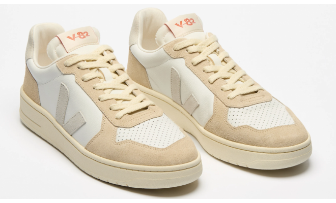 VEJA- V-82 LEATHER WHITE NATURAL ALMOND [平行進口]