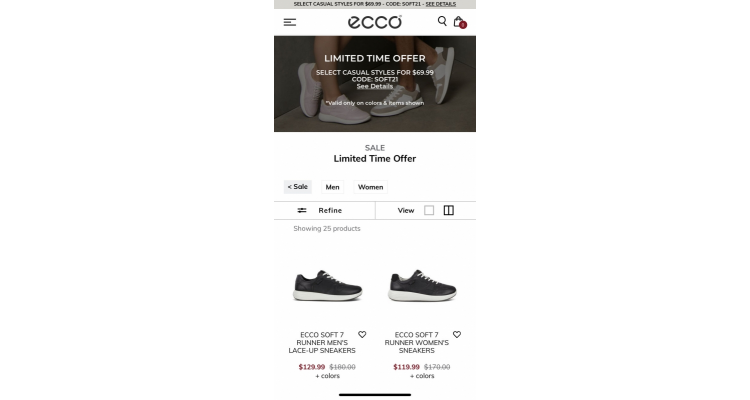 Ecco Soft 7 系列跑鞋特價
