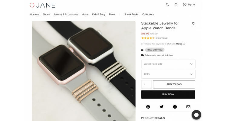 Jewellery for Apple Watch 80%off