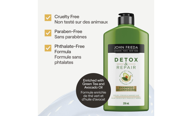 John Frieda Detox and Repair Shampoo For Dry Stressed & Damaged Hair 250mL 排毒修護洗髮水